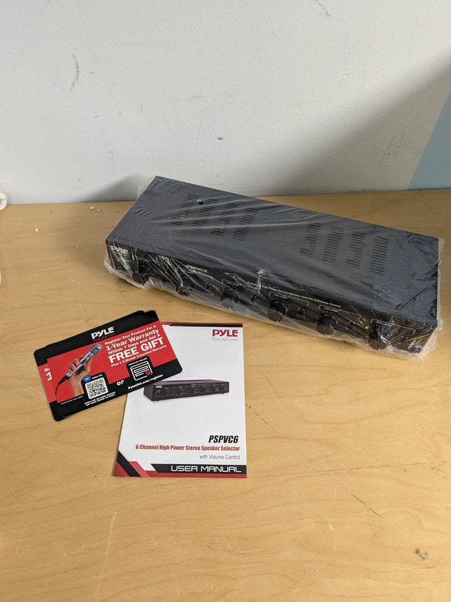 Pyle 6 Zone Channel Speaker Switch Selector Volume Control Switch Box Hub Distri