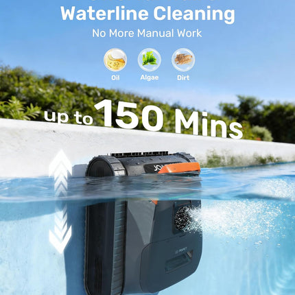 Gosvor LiteVac G1 Pool Vacuum Robot (2026), Wall, Waterline & Platform Cleaning, 200 Min Runtime, App Control, 15.2 lb