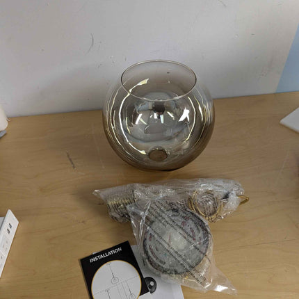 KCO Lighting Modern Gold Glass Pendant Lights Hanging Light Fixture Globe Shade