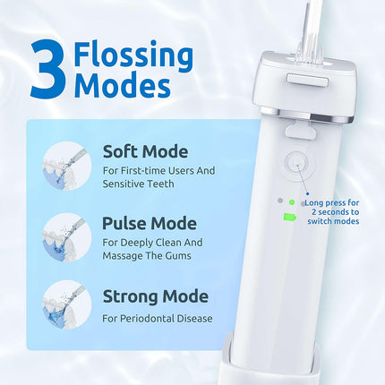 SYNHOPE Water Flosser [Mini Cordless Portable] Oral Irrigator Teeth Cleaner Pick