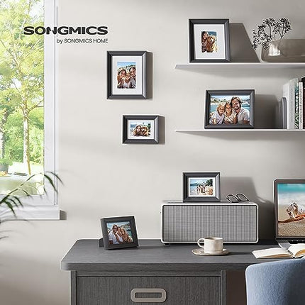 SONGMICS 5x7 Picture Frames with 6 Mats for Wall, Set of 3, Collage Photo Frames