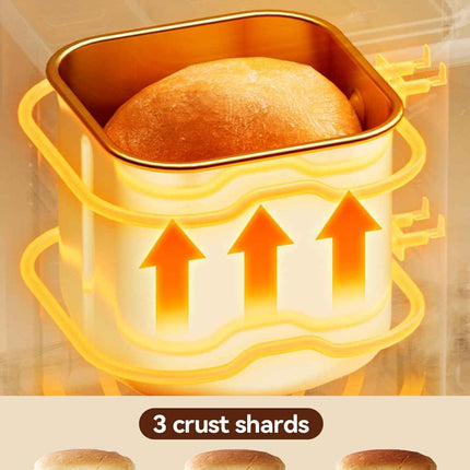 Neretva 20-IN-1 Bread Maker, Dual Heater 2LB Bread Machine Stainless Steel Bread