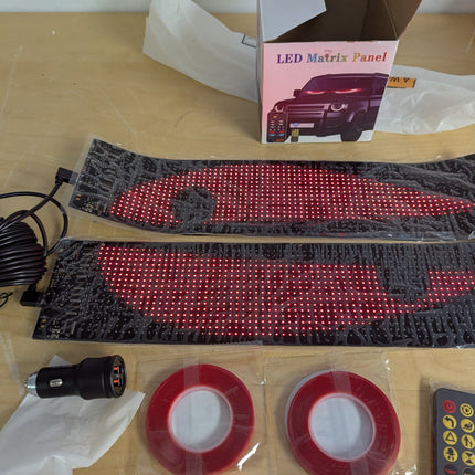 Lumetrix 2PCs 3.6in*14.7in Large Devil Eyes Light for Cars Windshield Remote & A