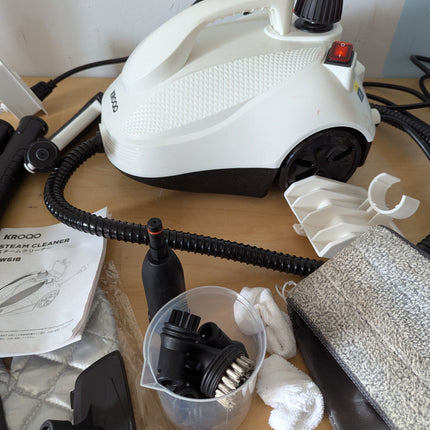 KROQO Steam Cleaner, Steam Mop with 23 Accessories, Powerful Multipurpose Portab