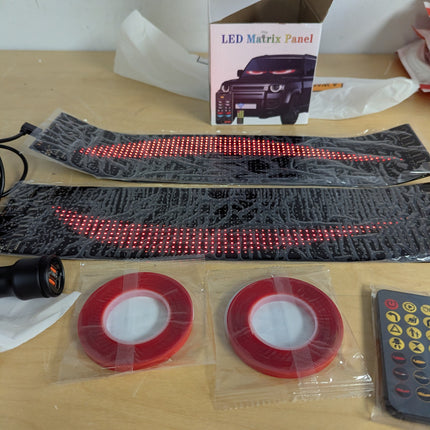 Lumetrix 2PCs 3.6in*14.7in Large Devil Eyes Light for Cars Windshield Remote & A