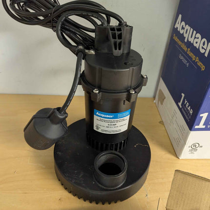 Acquaer 1/3HP Sump Pump, 3040GPH Submersible Clean/Dirty Water Pump with Automat