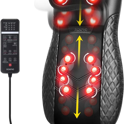RENPHO Neck & Back Massager with Heat for Chair, Mothers day gifts, Back Shiatsu