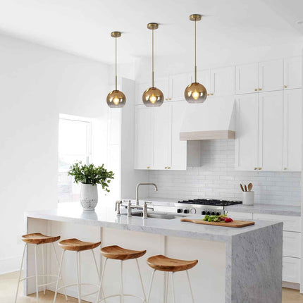 KCO Lighting Modern Gold Glass Pendant Lights Hanging Light Fixture Globe Shade
