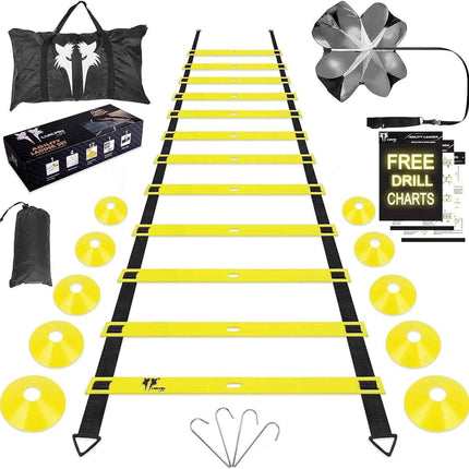 LYKAN FIT 20ft Agility Ladder Speed Training Equipment, Speed Ladder Agility Lad
