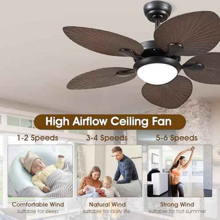 Wiviniya Ceiling Fans with Lights and Remote/APP Control, 44 Inch Tropical Palm