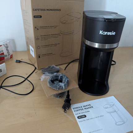 Karosie Single Serve Coffee Maker for K-Cup and Ground Coffee, Fast Brew