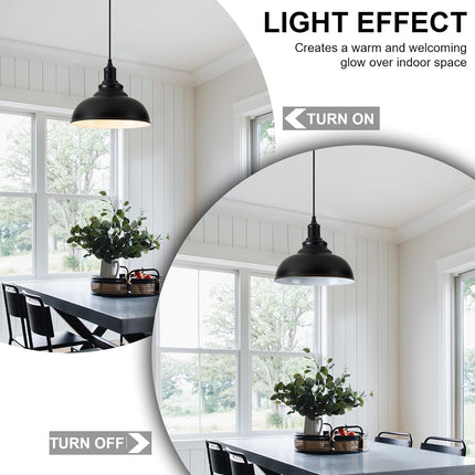 ALAISLYC 3 Pack Farmhouse Pendant Light Black Pendant Lighting for Kitchen Islan