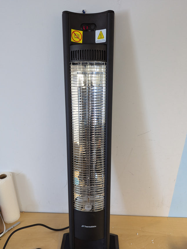 (No remote) ThermoMate Outdoor Indoor Electric Patio Heater, 1500W 38.5" Portabl