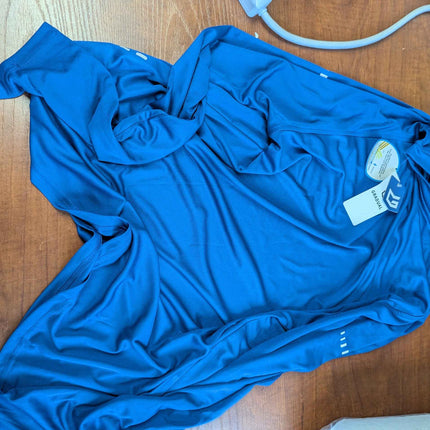 Gradual L size long sleeve UV-blocking shirt, blue