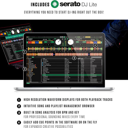 Numark Mixtrack Pro FX Serato DJ Controller with 2 Decks, Mixer, Effects Paddles