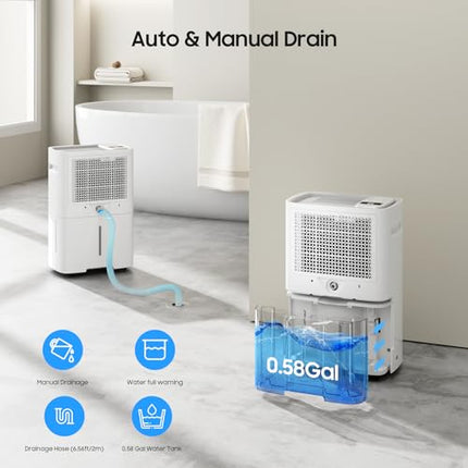 52 Pints Energy Star Dehumidifier for Basement, ANDTE 4500 Sq.Ft Home Dehumidifi