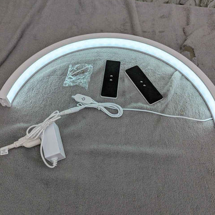 Half Moon Desk Lamp, 25W 3000K to 6500K Half Moon Nail Desk Lamp Adjust Brightne