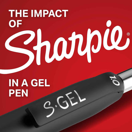 Sharpie S-Gel, Gel Pens, Medium Point (0.7 mm), Blue Ink Gel Pen, 36 Count