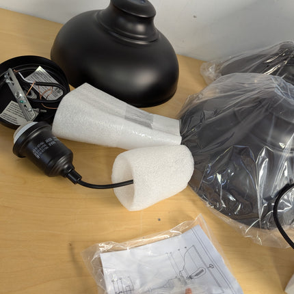 ALAISLYC 3 Pack Farmhouse Pendant Light Black Pendant Lighting for Kitchen Islan