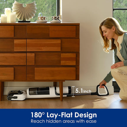 Tineco Floor ONE Stretch S6 Cordless Wet Dry Vacuum Cleaner, 180° Lay-Flat Design, Self-Cleaning Smart Floor Washer