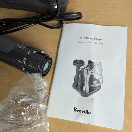 Breville the All in One Immersion Blender BSB530XL, Silver & Black