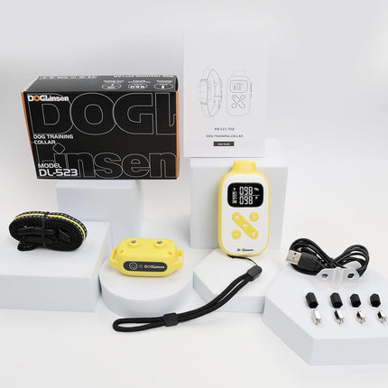 DOGLinsen 2-in-1 Bark and Shock Collar for Dogs, Smart Anti Barking Dog Training