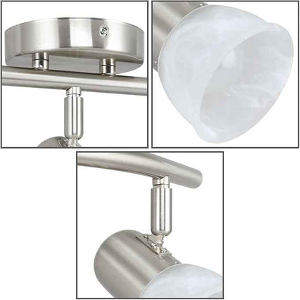 XiNBEi Lighting Track Lighting, 3 Light Wave Track Light with Glass Modern Ceili