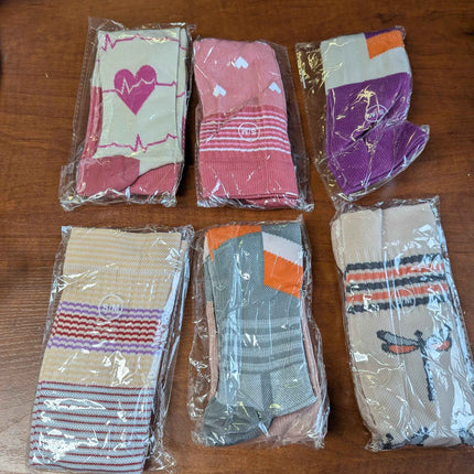 Compression socks assorted 6 pairs S/M size