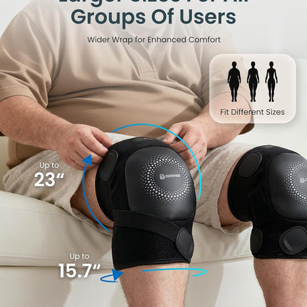 COMFIER Cordless Knee Massager with Heat and Vibration, Graphene Heating for Kne