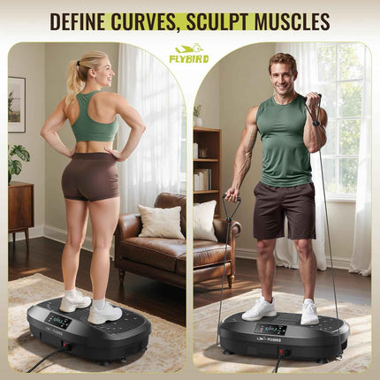 FLYBIRD Vibration Plate Exercise Machine, Adjustable Speed High Intensity Vibrat