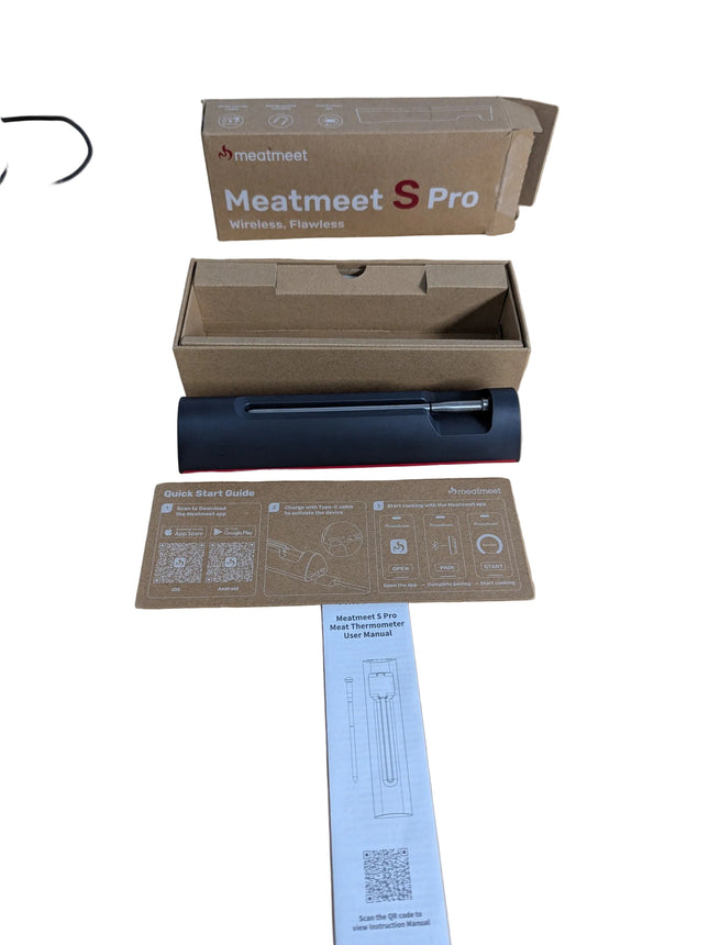Meatmeet S Pro Bluetooth Wireless Meat Thermometer, with 6 Sensors Build in, Lon