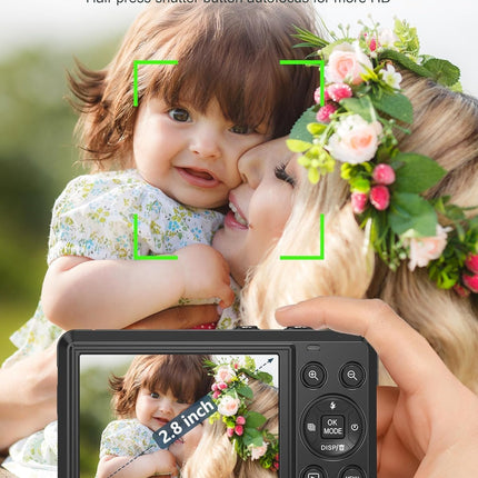 5K Digital Camera - Point and Shoot Small Digital Cameras - 72MP UHD Autofocus C