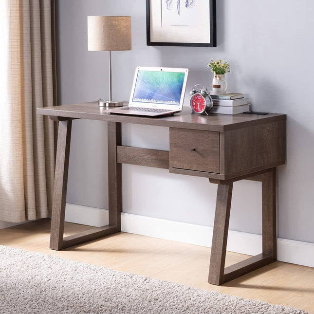 ICE ARMOR 47" W Home Office Writing Desk with One Side Drawer Computer Laptop Ta