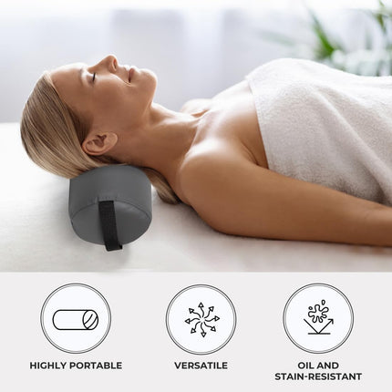 ForPro Full Round Bolster Pillow, Cool Grey