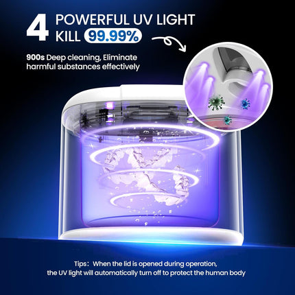 Ultrasonic Retainer Cleaner Machine, Upgraded 45kHz Ultrasonic Cleaner for Mouth