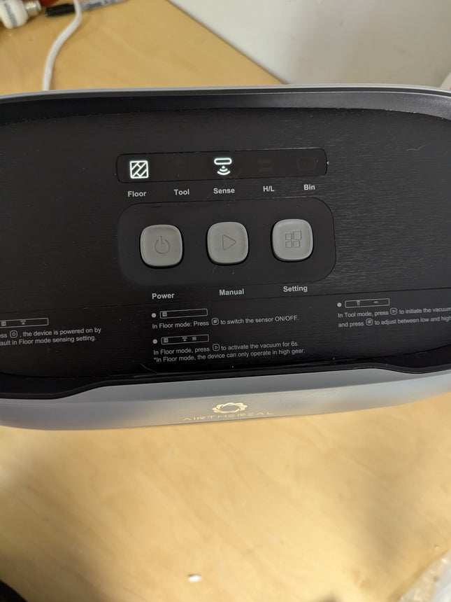 AIRTHEREAL T1 Touchless Vacuum Automatic Dustpan with 2 Operation Modes - Ultra