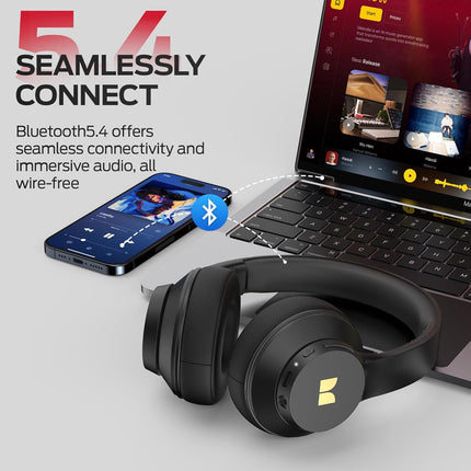 Monster Mission 100 Bluetooth Headphones, Over Ear Headphones with Immersive Bas