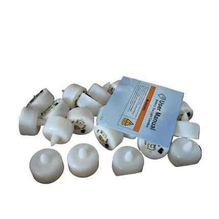 24 PCS Flameless LED Tea Lights Bulk, Electric Tealight Candles, Small Fake Cand