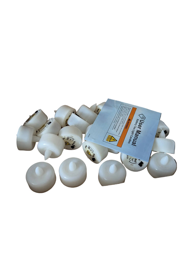 24 PCS Flameless LED Tea Lights Bulk, Electric Tealight Candles, Small Fake Cand