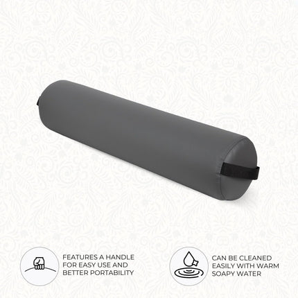 ForPro Full Round Bolster Pillow, Cool Grey