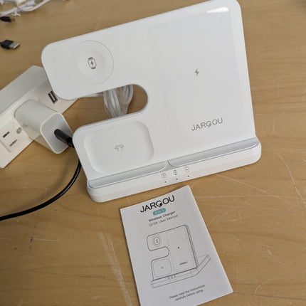 JARGOU 3 in 1 Charging Station for Apple Wireless Charger for iPhone 17 16e 16 1