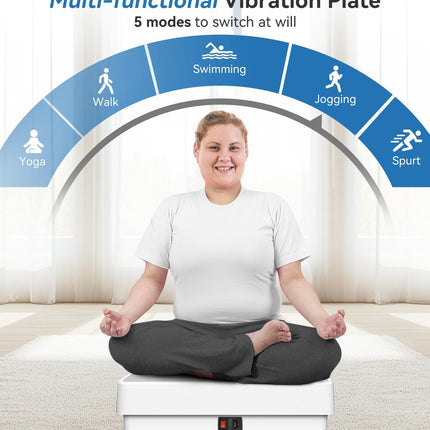 POWET Vibration Plate Exercise Machine for Weight Loss, Woukout & Lymphatic Drai