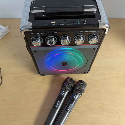 (No remote) Karaoke Machine, Portable Bluetooth Karaoke Speaker with 2 Wireless