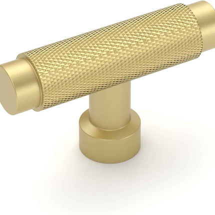 Amerdeco 8 Pack Brushed Gold Knurled Cabinet Knobs Kitchen Cabinet Pulls for Dra