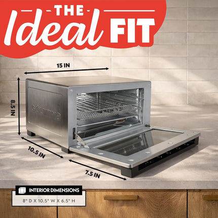 Gourmia Toaster Oven Digital Air Fryer - Convection Mode with 4 Slice Capacity,