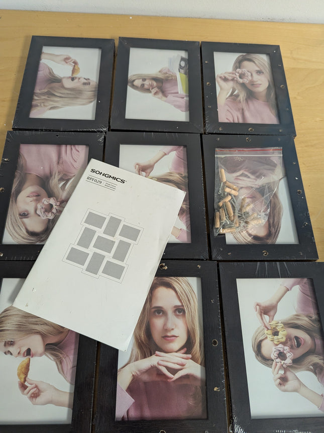 SONGMICS Picture Frame Collage for 9 Photos in 4x6, Picture Frames, Photo Frame