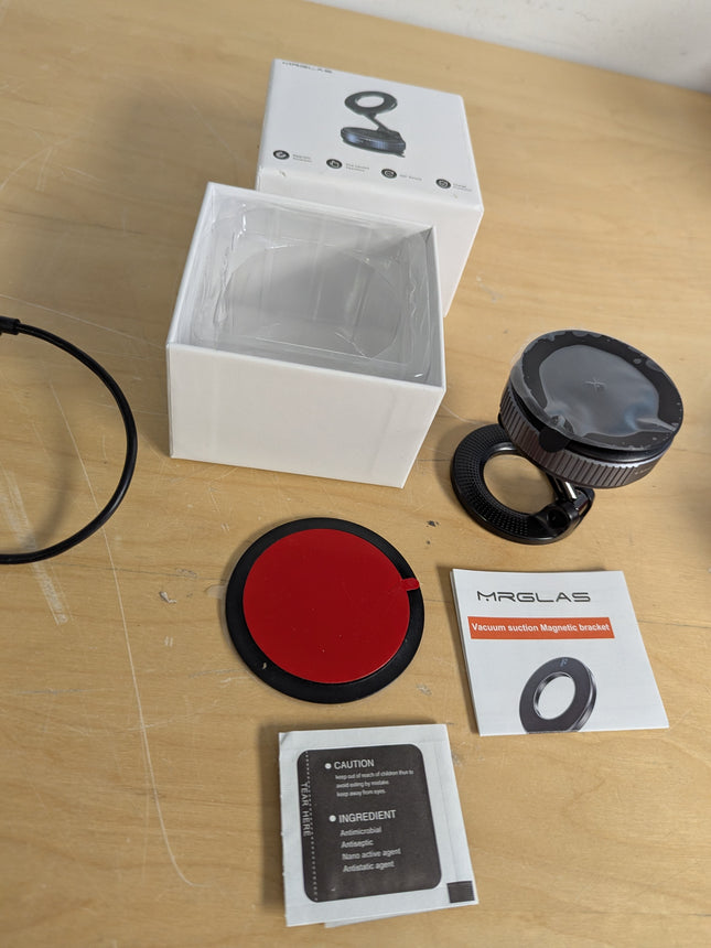 MRGLAS 2026 Upgraded Vacuum Suction Phone Holder for Car, Magsafe Car Phone Hold