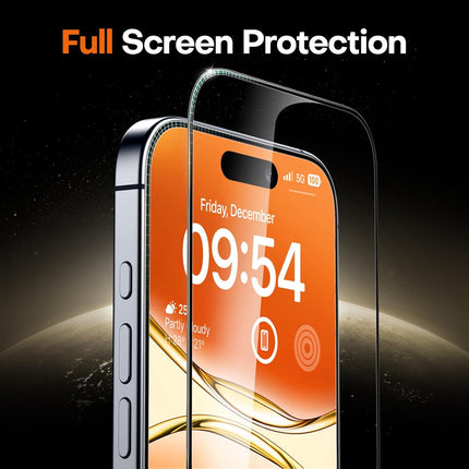 TOCOL 2 Pack for iPhone 17 Screen Protector 6.3 inch 9H Hardness Military Grade