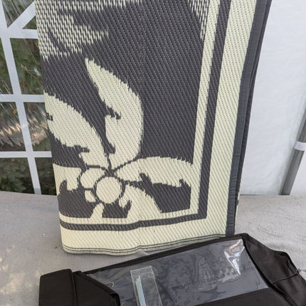 COCOER Outdoor-Rug 6x9 ft Waterproof Reversible Outdoor Plastic Straw Rug RV Ind