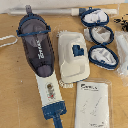 Enhulk PC15 Cordless Pool Vacuum for Above Ground Pools, 13.4in Wide Head